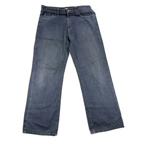 Mens VTG DKNY City Performance Denim Jeans Wide Leg Baggy Grunge Y2K Blue 34x31